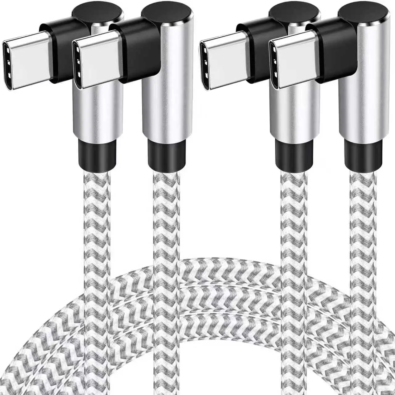 USB C Cable 10ft 2Pack, 60W Fast Charging 90 Degree Nylon Braided Cord | Long USB Type C Cable for iPhone Air iPhone 17/16/15 Series,,Samsung Galaxy S25-S20 Series, Android Phones, and More 100 phone chargers 1 phone
