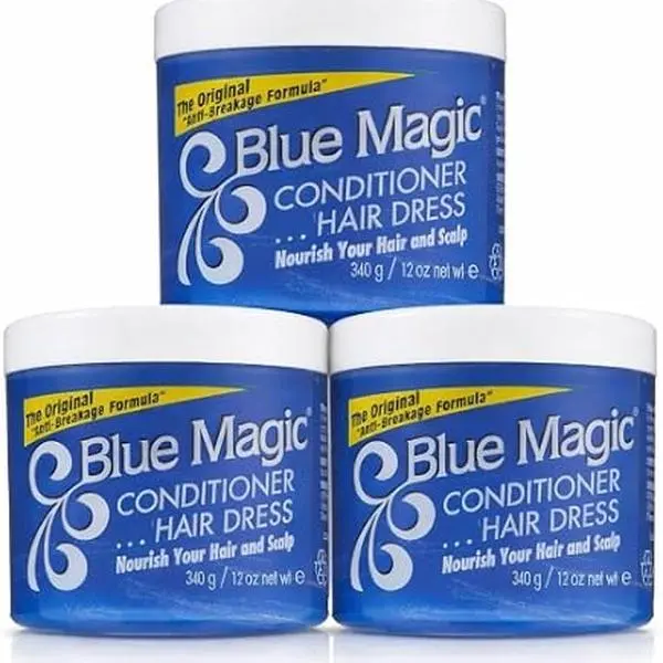 Hair Pomade - Blue Magic Conditioner growth oil for Haircare & Hair Styling 12oz pack of 3
