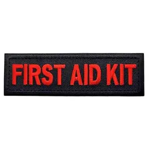 First Aid Kit Embroidered Patch [3.5 X 1.0 -Iron On Sew OnBacking - FP7]