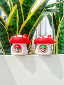 Creative Mushroom Mario Squeeze Toy, Large Mushroom Keychain, Super Mario Stress Relief, Kids Toy, Best Gift for Children