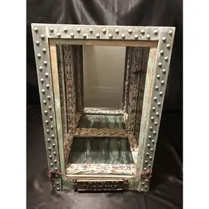 The Dark Knight Solid Wood Display Case for Joker Sculpture with Mirrored Back and Overhead LED Lighting- Perfect for Serious Collectors Decor Frame