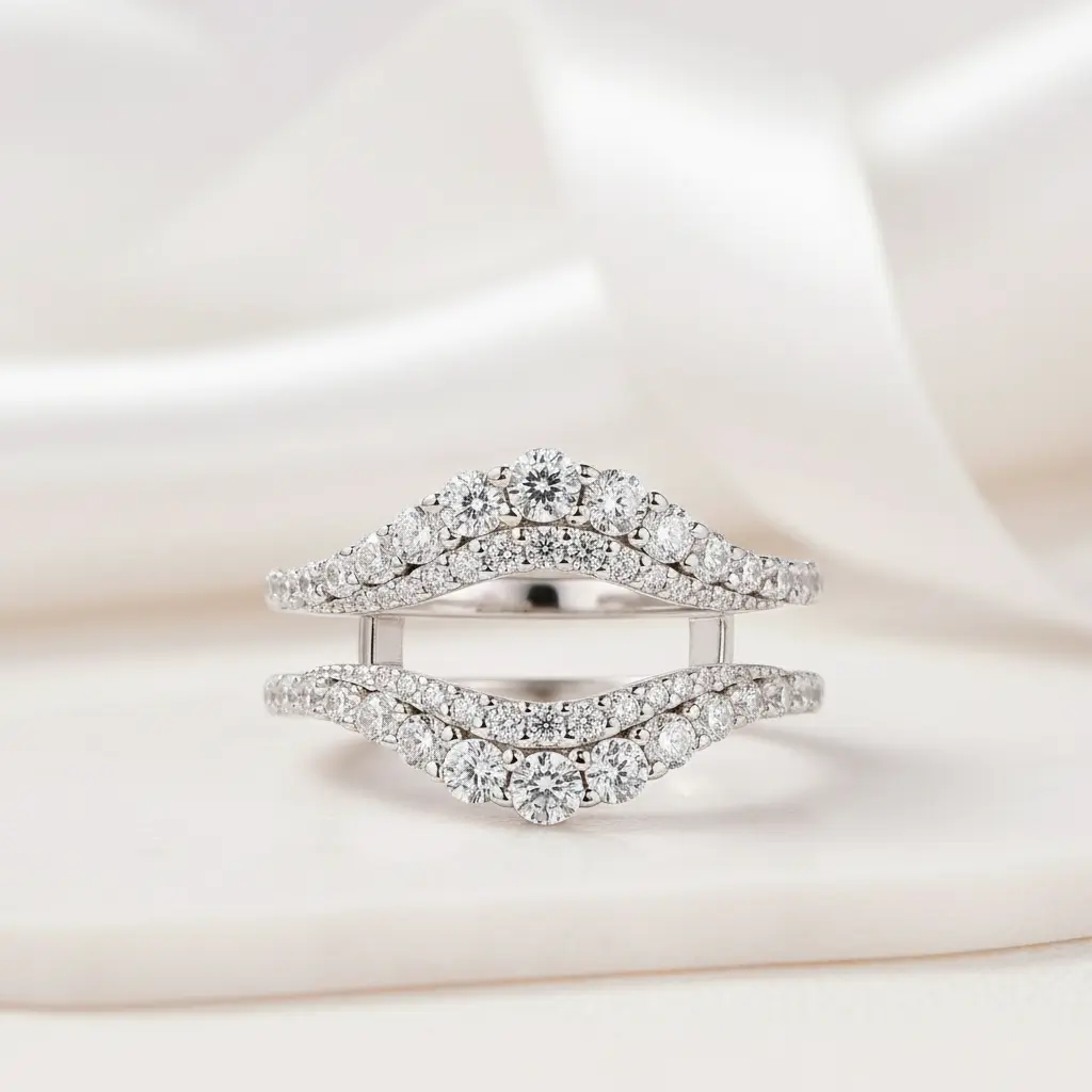 Brilliant Round Cut Diamond Option Enhancer Women's Wedding Band