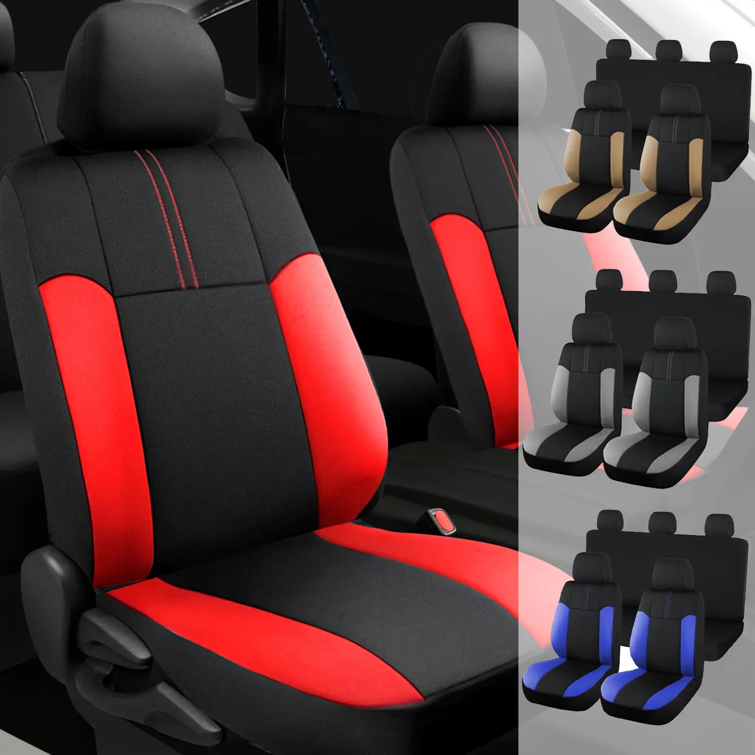 Polyster Car Seat Cover for 5 seats ,Car Interiors Seat Cushions Fit For Nissan /Honda /Accord/Civic /CRV /Hrv /Kia /Sorento /Toyota /Corolla /4Runner /Camry /Hyundai /Mazda