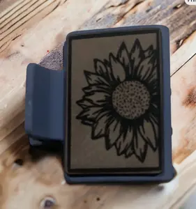 Sunflower Leatherette Hair Clips Leather Hair Clips Small Hair Clip with Sunflower Design