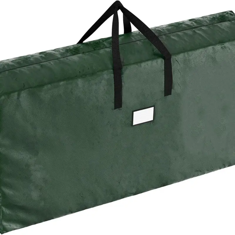 [New Deal] 9FT Disassembled Artificial Christmas Tree Storage Bag, Nylon Waterproof Heavy-Duty Home Organizer with Zip for Seasonal Decor Storage (Green)
