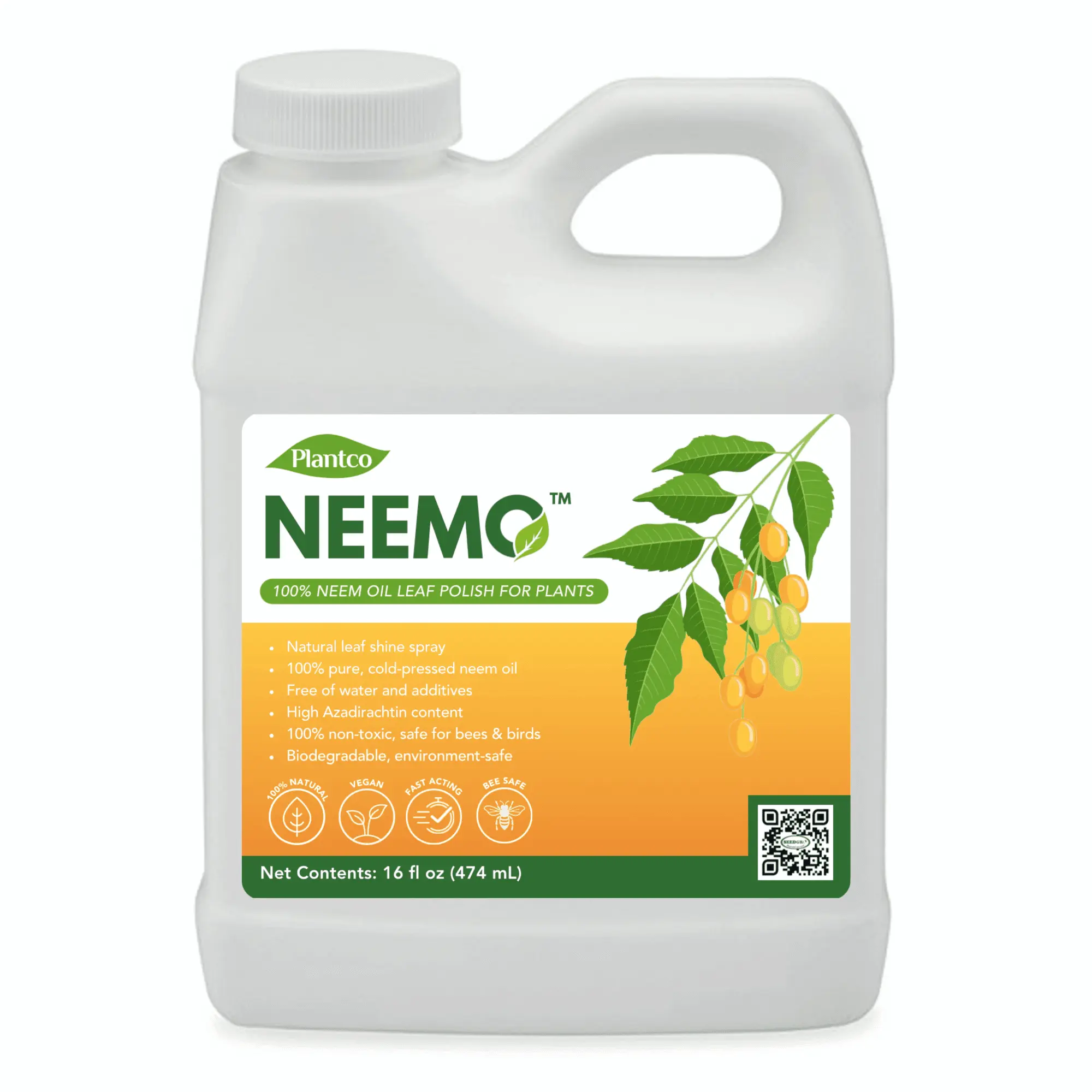 Neem Oil Spray for Plants & Roses - 16 fl oz
