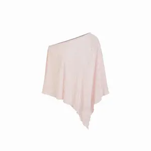 Cider Chiffon Asymmetrical Hem Poncho Top