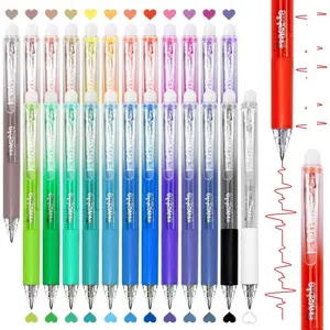 Erasable Pens, 24 Colors Retractable Erasable Gel Pens, Make Mistakes Disappear Pens Erasable, Fine Point 0.7 mm Colored Pens, Gel Ink Pens For School Supplies & Office Writing.