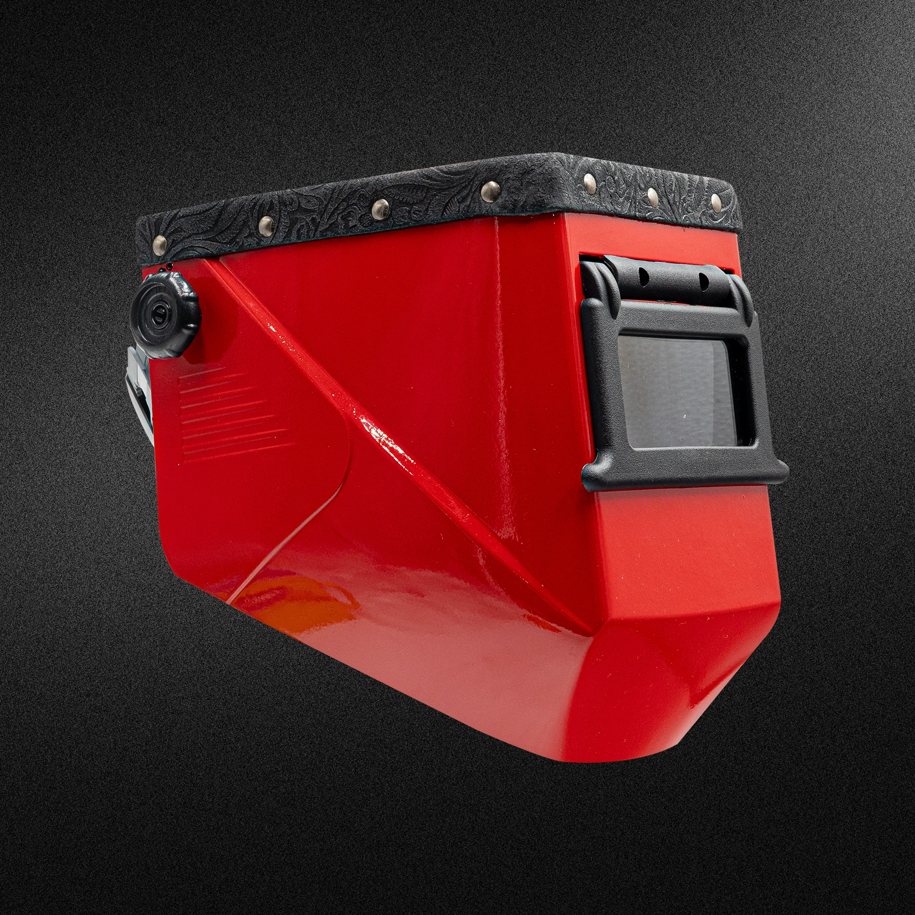 Jackson Safety Passive Welding Helmet Red - Top Black Floral