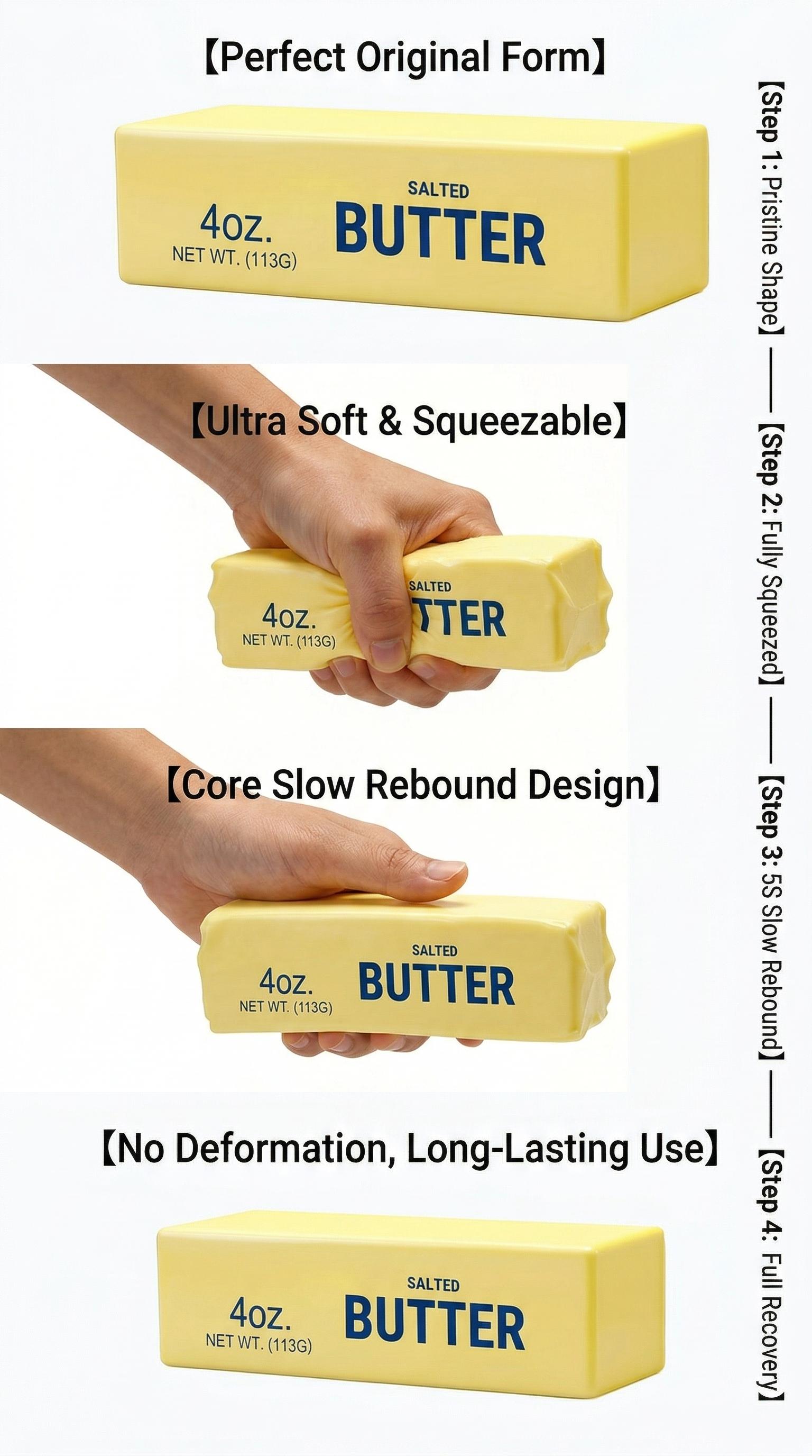 Midou Slow Rising Dumpling Squishy Butter Squeeze Toy Pack Sensory Stress Relief Squishies Soft & Stretchy Fidget Toys for Anxiety Relief Party Favors (Dumpling Squishy Butter)