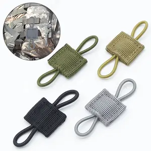 6-piece multi-color durable polyester backpack clip with elastic webbing lock-perfect for fixing equipment on tactical bags. Backpack Accessories