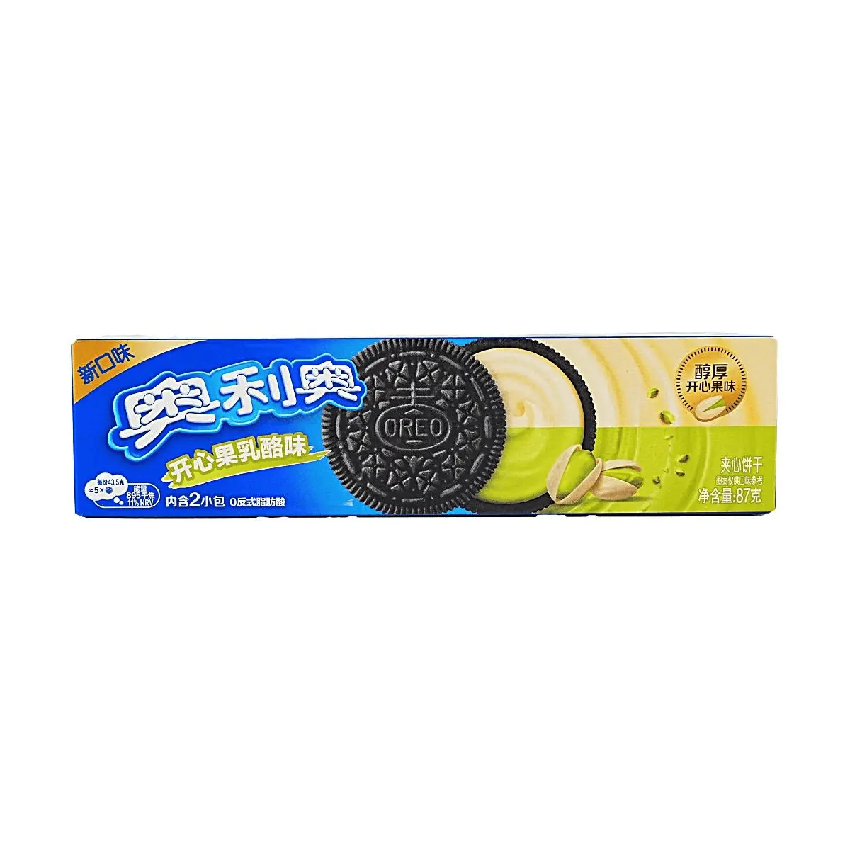 OREO Pistachio Cheesecake Sandwich Cookies, 87g - Rich Nutty Creamy Flavor, Authentic Mainland China Version