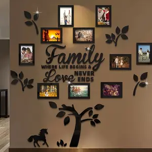 10-Pack Acrylic Mirror Wall Stickers - Self-Adhesive, Removable Photo Frame Tiles For Home And Office Decoration - Perfect For Living Room, Bedroom, Entryway, Jigsaw Puzzle, Visual Effect, Space Aesthetics, Perfect Room Decoration Decorative Ornaments