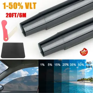 20 Inches X 20 Feet/0.5 Meters * 6 Meters Uncut Window Tint Film Roll 1-50% VLT for Car Home Office Glass