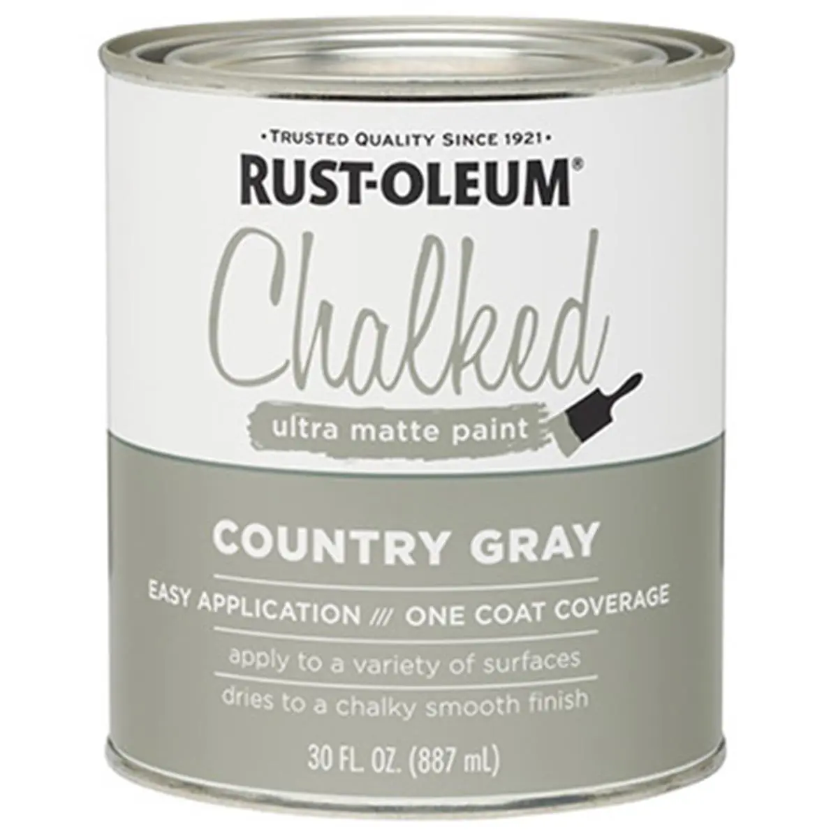 Rust-Oleum 285141 30 oz. Gray Chalked Paint for Automotive & Motorcycle Paint Care, Low Odor, 1-Coat Coverage, One Coat Coverage
