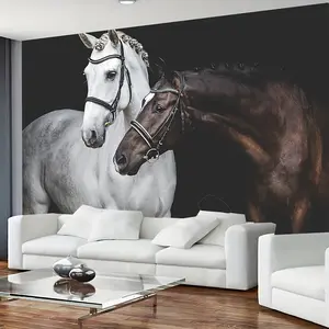 1 Sheet, Vibrant Horse Pattern Polyester Tapestry - Great Wall Hanging for Living Room, Bedroom, Office - Easy to Install, Comes with Free Packaging - Perfect Home Decor, Room Decor, Party Decor