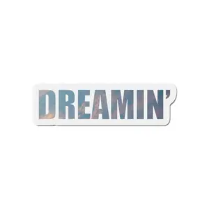 "Dreamin'" Text Print Die-Cut Magnet