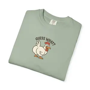 Guess What? Chicken Butt Graphic Tee - Ultra-Soft Cotton Blend, Premium DTG Print, Relaxed Fit, Perfect for Casual Outfits & Gifting