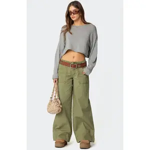 Edikted Women's Vivienne Twill Baggy Pants