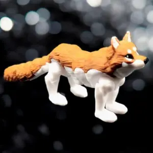 3D Printed Articulated Wolf Figurine  Realistic Poseable Wolf Model for Collectors Animal Lovers & Unique Home Decor