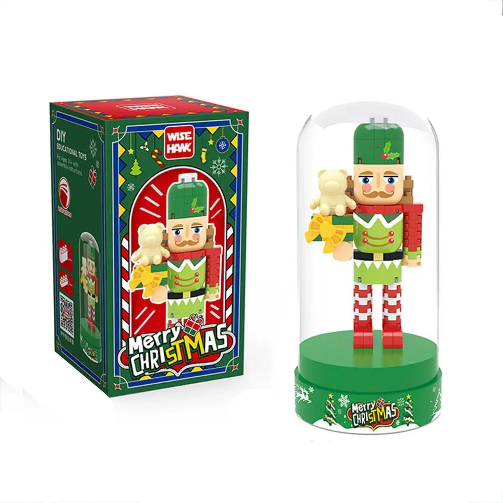 6 Piece Building Blocks Set, Nutcracker Series 3D Model, Christmas Decoration Gift, Unisex Toy, No Battery Required, Model 2886-2889