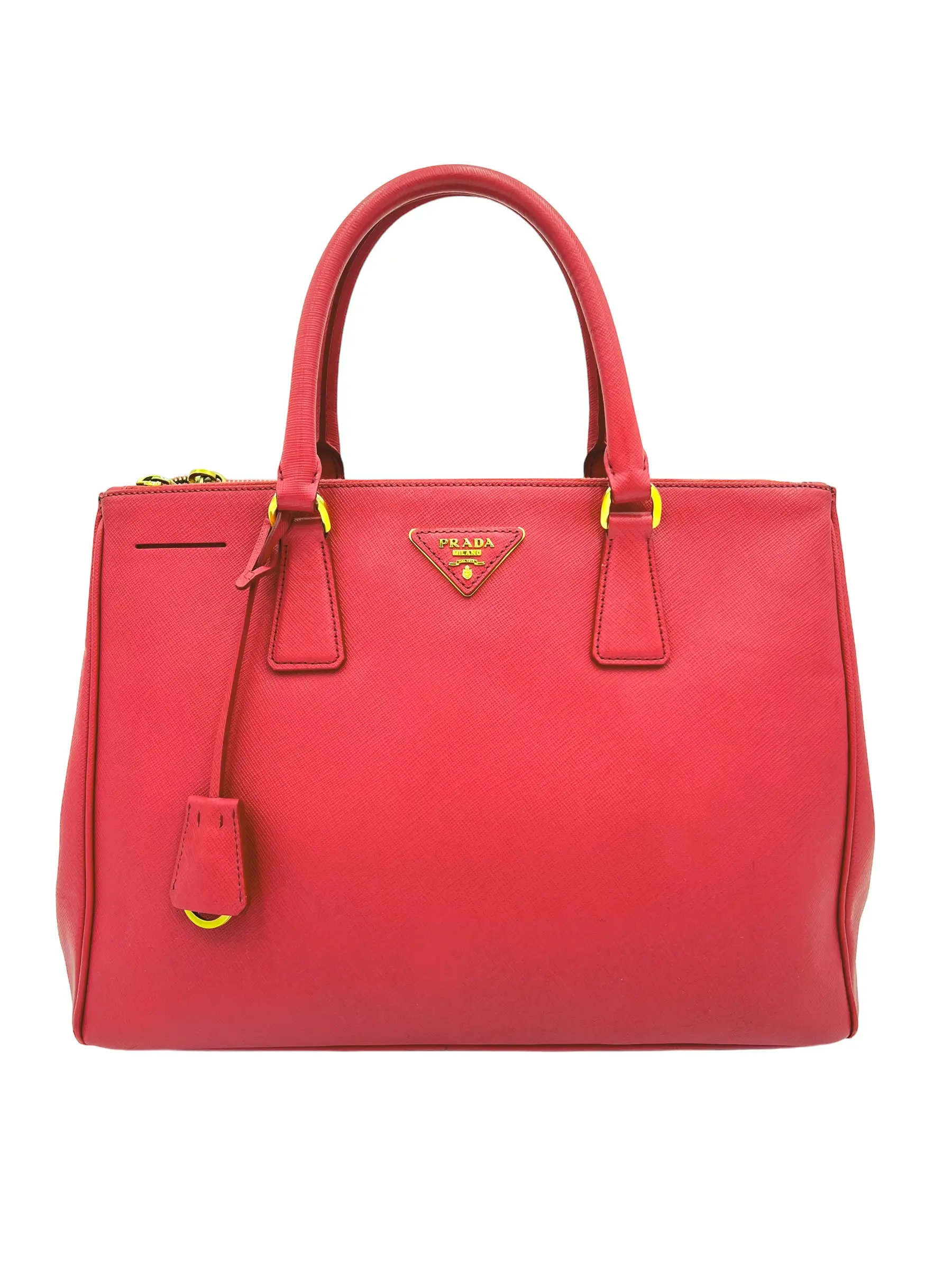 Pre-owned PRADA Saffiano Leather Shoulder Bags GALLERIA HANDBAG.