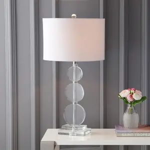 JONATHAN Y Paisley Crystal LED Table Lamp , for bedroom, living room, foyer, hallways, dining room, dorms