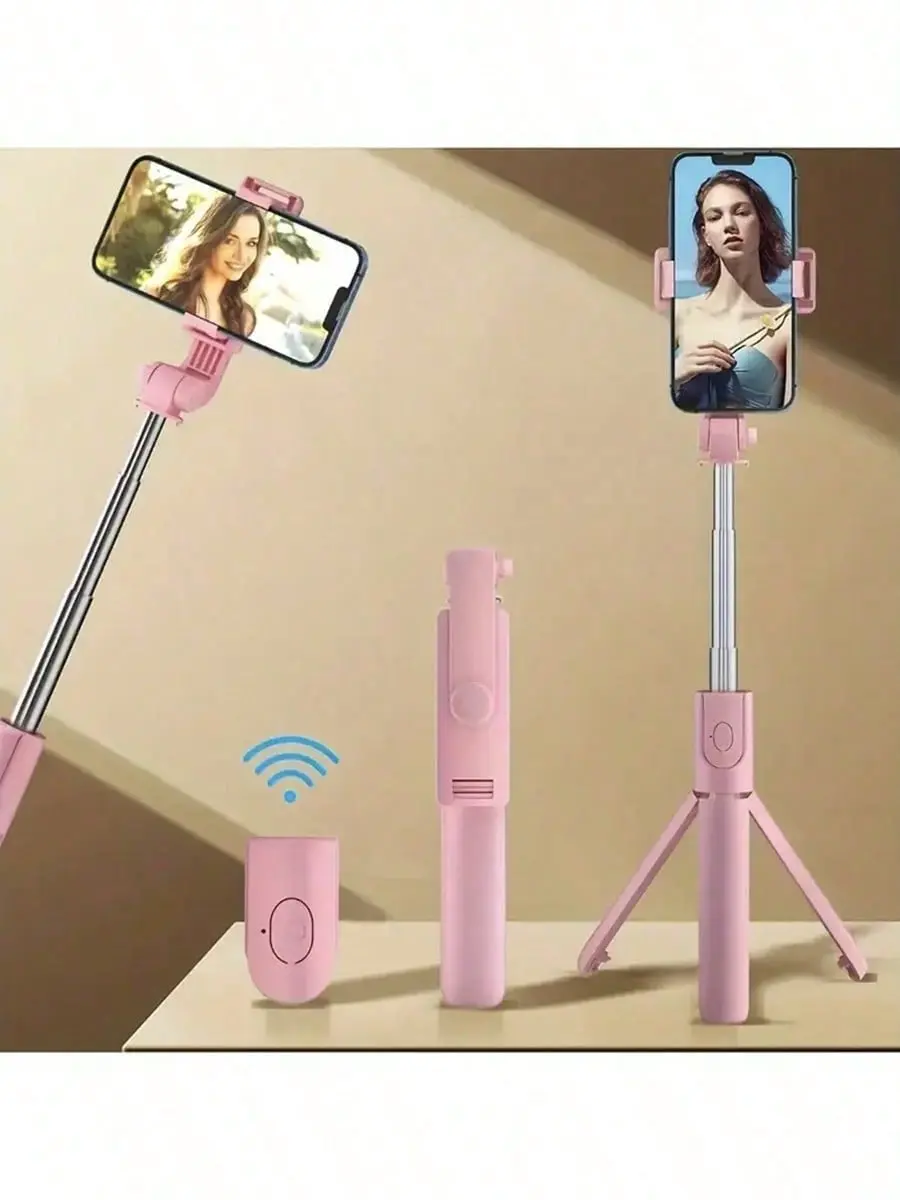 40 Inch Smartphone Selfie Stick Tripod Expandable Kit with Wireless Remote Control 360 Degree Rotation for iPhone 16 15 14 13 12 11 Pro XS XR X 8 7 Plus Android Cellphone