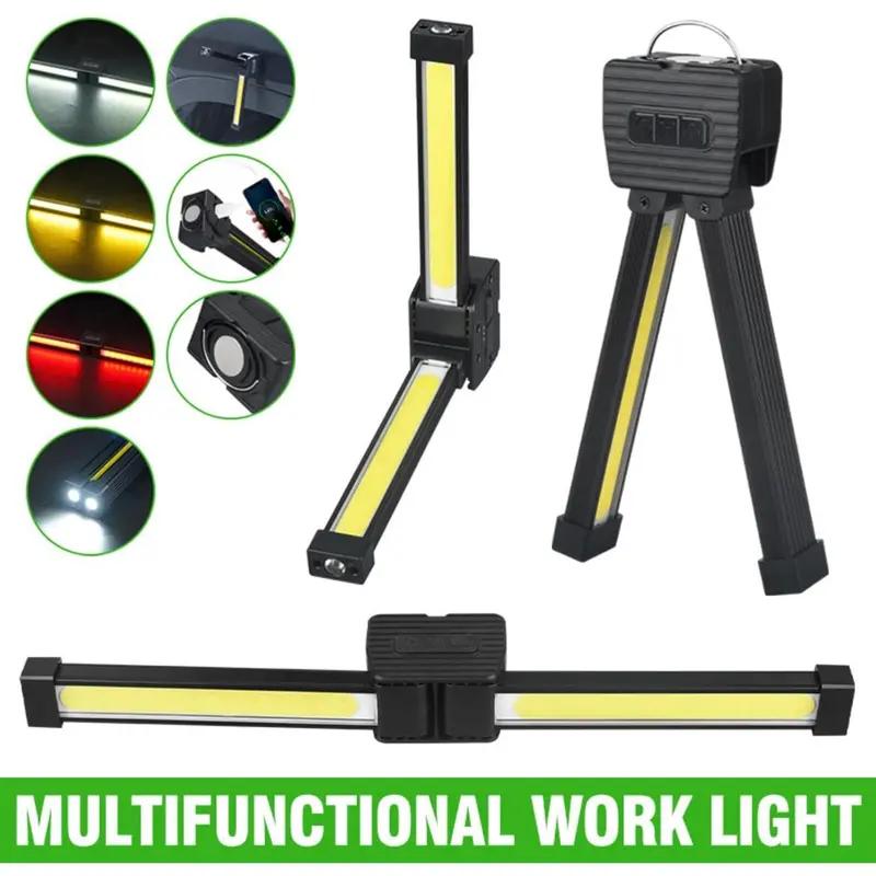 Gym Lamp for Posing - Portable Magnet LED Flashlight with Hanging Hook, 180 Degree Folding Magnetic Work Light, 7th Gear Dimming Usb Rechargeable Headlamp,USB Rechargeable Multi-Mode gym Lights, flashlight (1 PCS)