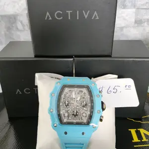 Activa X Invicta Swiss Trademark Blue Skylight 44.3mm Quartz water resistente Cara Esqueletizada.