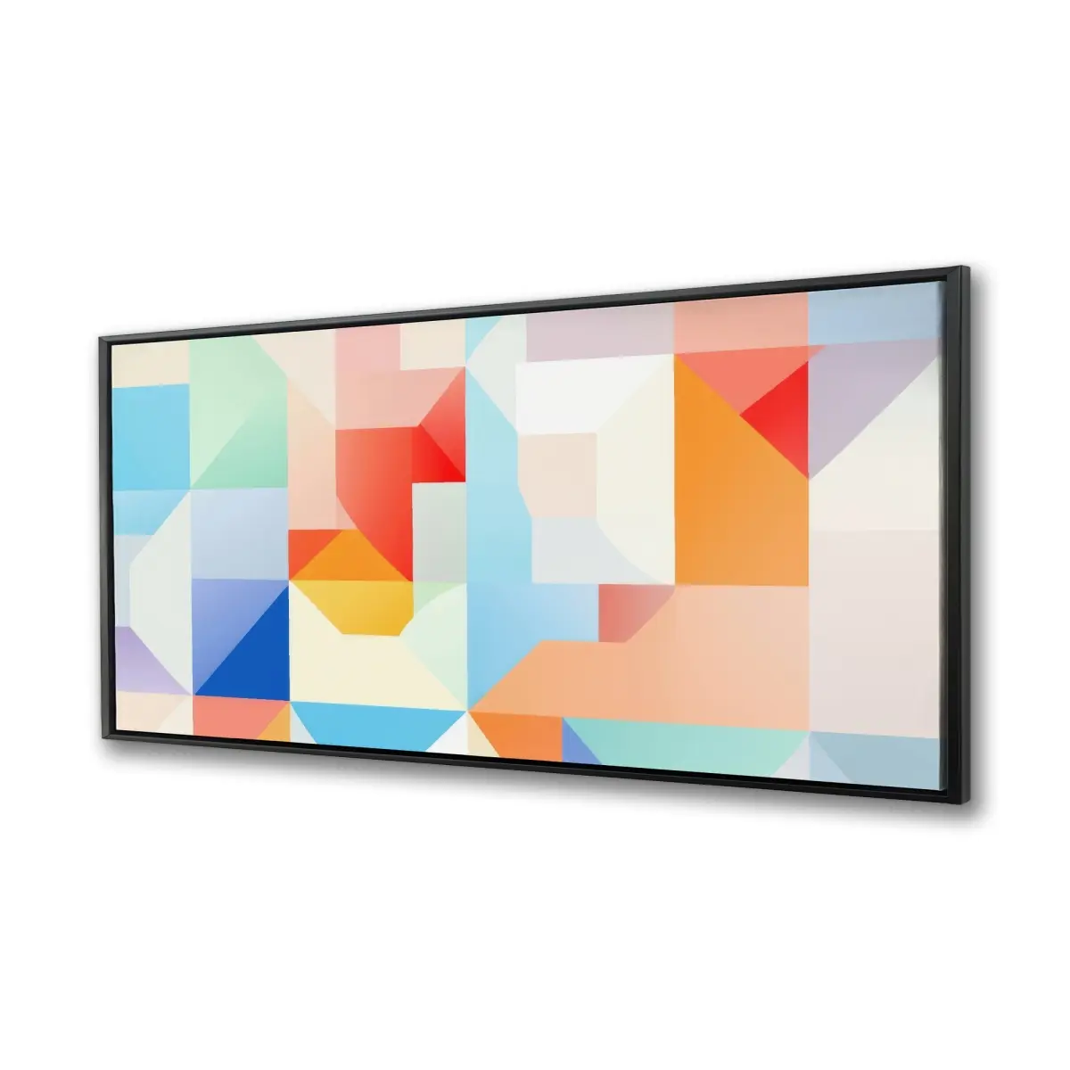 212 MAIN Eclectic Contemporary Geometric Cadence Red Framed Wall Artwork - 24x48 in. Artistic Print, Home Decor with Room Decoration Post Suggestions