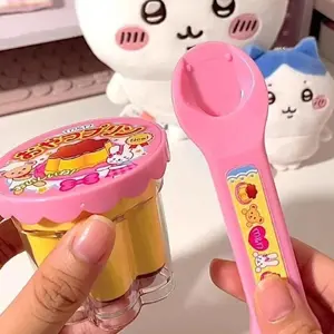 Food Feeding Pudding Feeding Toy Role Play Early Education Strawberry Pudding Toy Simulation Japanese House Toy for Friends