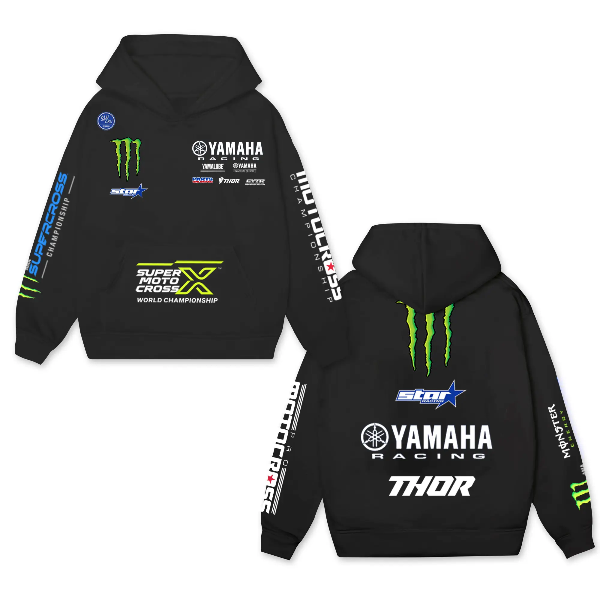 Yamaha Star Racing Thor MX 2025 Fan Shirt Hoodie 100% Cotton SMX Final 2025 T-Shirt Hoodie AMA Supercross Championship 2025 T-Shirt Hoodie Off-Road Ra