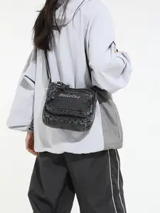 Vintage Denim Crossbody Bag, Street Style Unisex Shoulder Bag, Casual Daily Use Accessory, Durable & Stylish Design