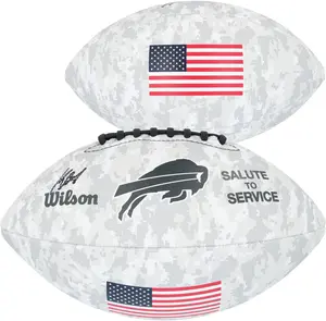 Keon Coleman Buffalo Bills Autographed 2024 Salute To Service Wilson Football - Fanatics Authentic Certified