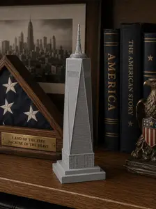 One World Trade Center Statue, NYC Landmark Sculpture, Modern Skyscraper Decor, New York Gift
