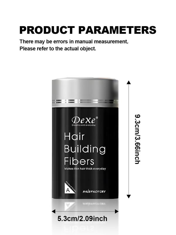 Dexe 44g Full Volume Hair Fiber 22g x2 Double Boxes Volumizing Powder for Fine Soft Hair Quick Attachment in 15 Seconds Adds Thickness Volume Unisex Multiple Colors