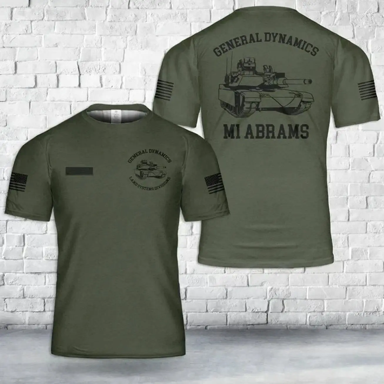 Custom Name US Army General Dynamics M1 Abrams T-Shirt 3D Veteran, US Army, Pride, Graphic T shirt HKB