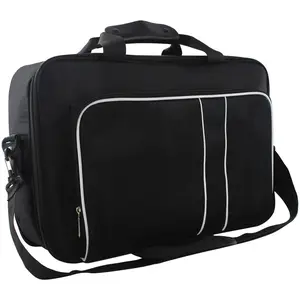 PS5 Carrying Case with Foam Insert, Waterproof Shockproof Console Storage Bag, Adjustable Shoulder Strap, Fits Disc & Digital Editions, Includes Controller Storage