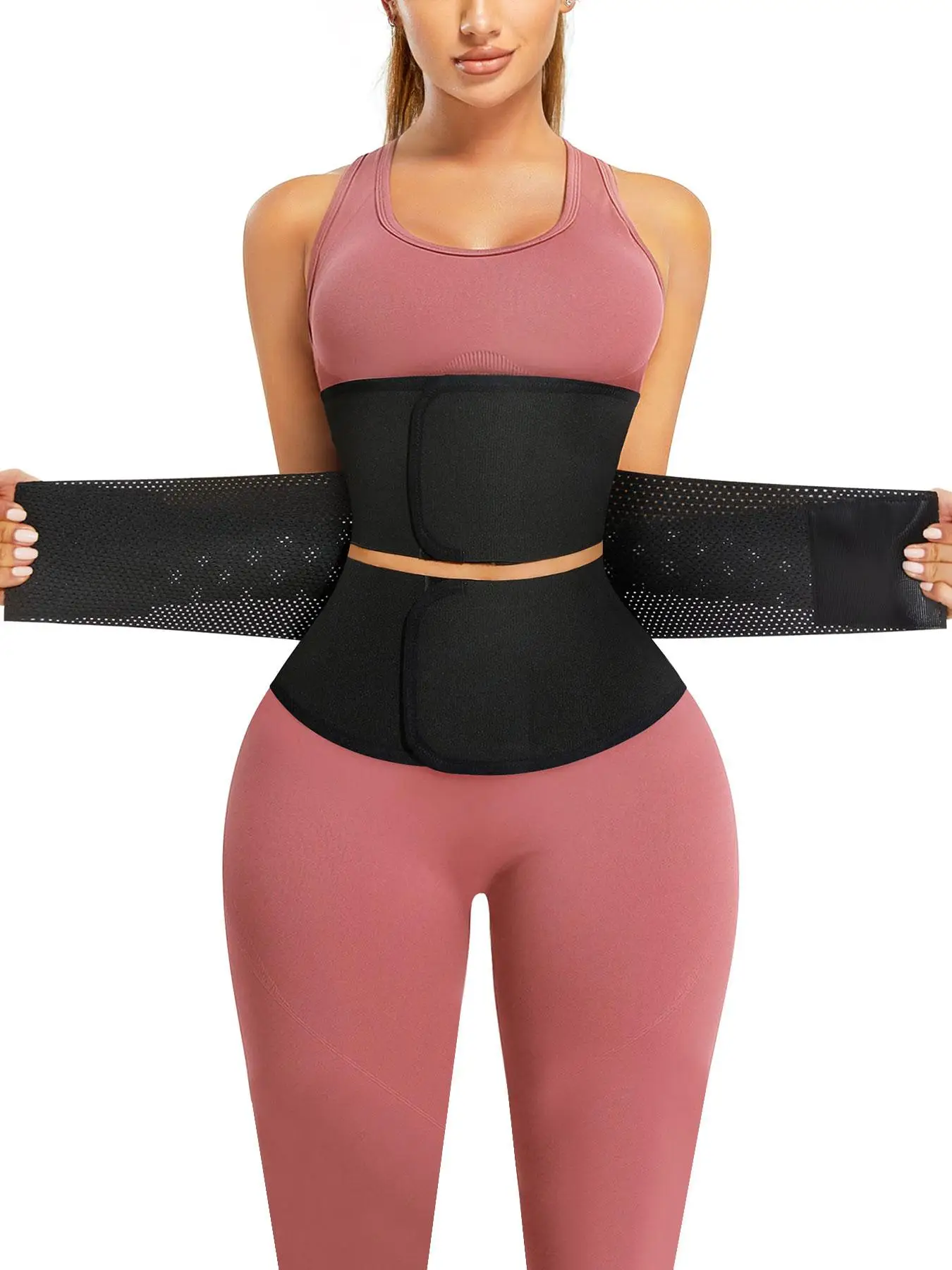 Women's Velcro Waist Trainer, Comfortable Breathable Latex Waist Cincher, Tummy Control Shaper for Daily Gym, Elastic Sport Band