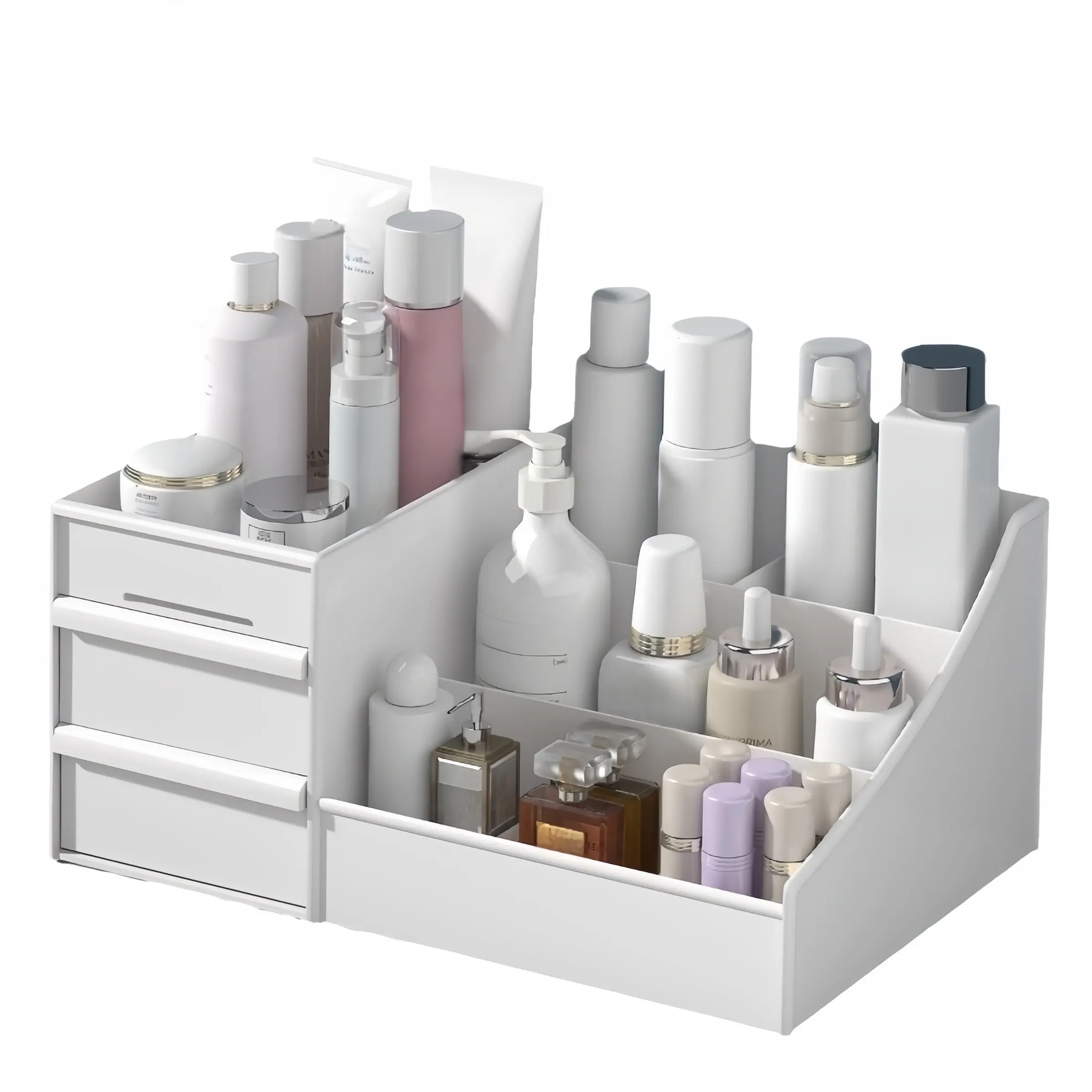 Large Cosmetic Drawer Storage Box with Divided Compartments, Makeup Box Organizer, Multi-Functional Desktop Organizer, Dormitory Desk Storage Box, Cosmetics Organizer Storage, Plastic Storage Boxes