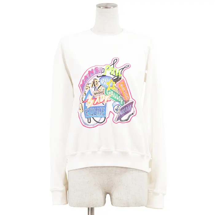 Pre-owned HERMÈS Cotton Small Leather Goods Hermes Chevaloscope Sweatshirt