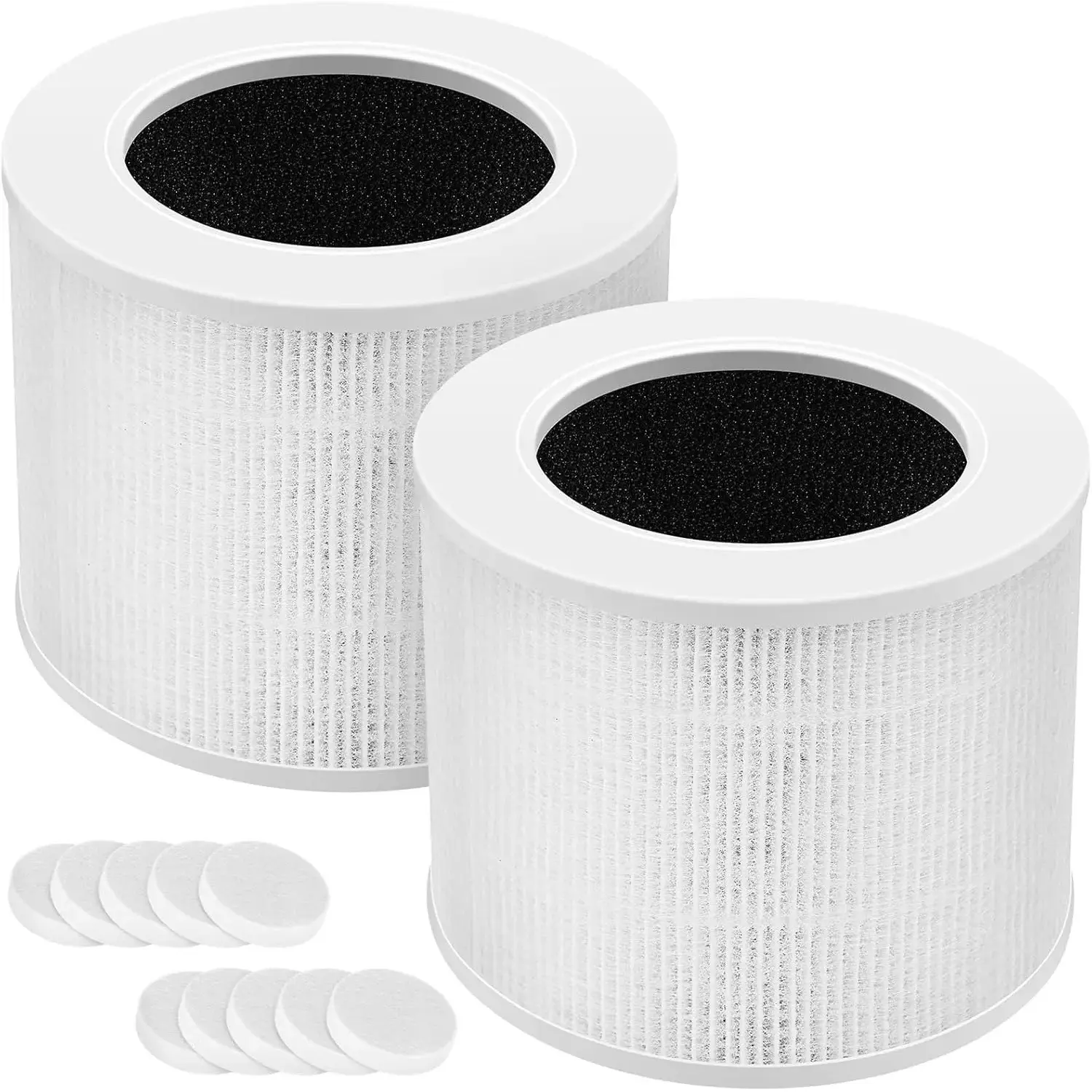 JX Habitat Replacement Filter Compatible with LEVOIT Air Purifier,-P, Replace Part#-RF, 2 Filter & 10 Fragrance Sponge