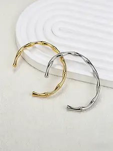 Adjustable Stainless Steel Bangle Bracelet, Plating, Hypoallergenic, Waterproof, Unisex Jewelry Gift Idea, Adjustable Bangles