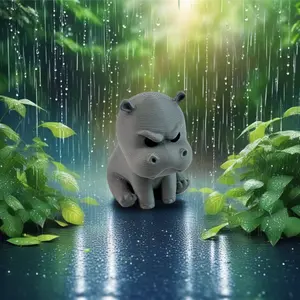 Christmas New Product 3D Printed Angry Hippo 3D Printed Angry Hippo Ornament Holiday Gift