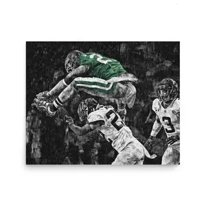 [Sale off up to 65%][Free Ship][No Frame] Saquon Reverse Hurdle - Eagles Poster