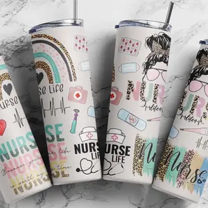 Rainbow nurse tumbler