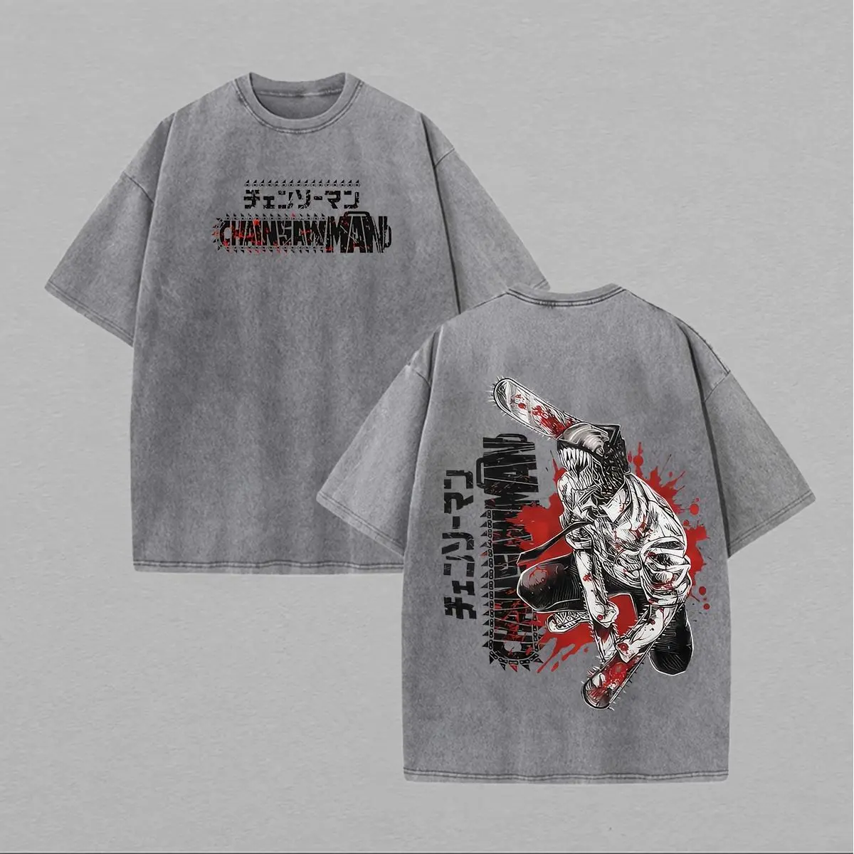 Men's Vintage  Printed Distressed Festive Menswear Short-Sleeve Round Neck Washed Casual T-Shirt 49 Tshirt