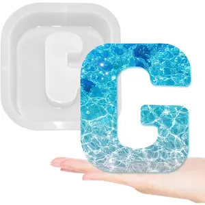 7 Inch Large Letter Molds for Resin, 3D A to Z Capital Alphabet Epoxy Casting Mold, Big G Letter Silicone Candle Mold for Resin Craft Candle Making (Alphabet G)