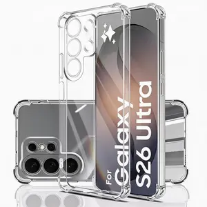 Anti-Drop Shockproof Protective Phone Case for Samsung Galaxy S26 Ultra S26+ S26 Plus, Four-Corner Protection, High-Definition Clear Cover, Durable Mobile Protector